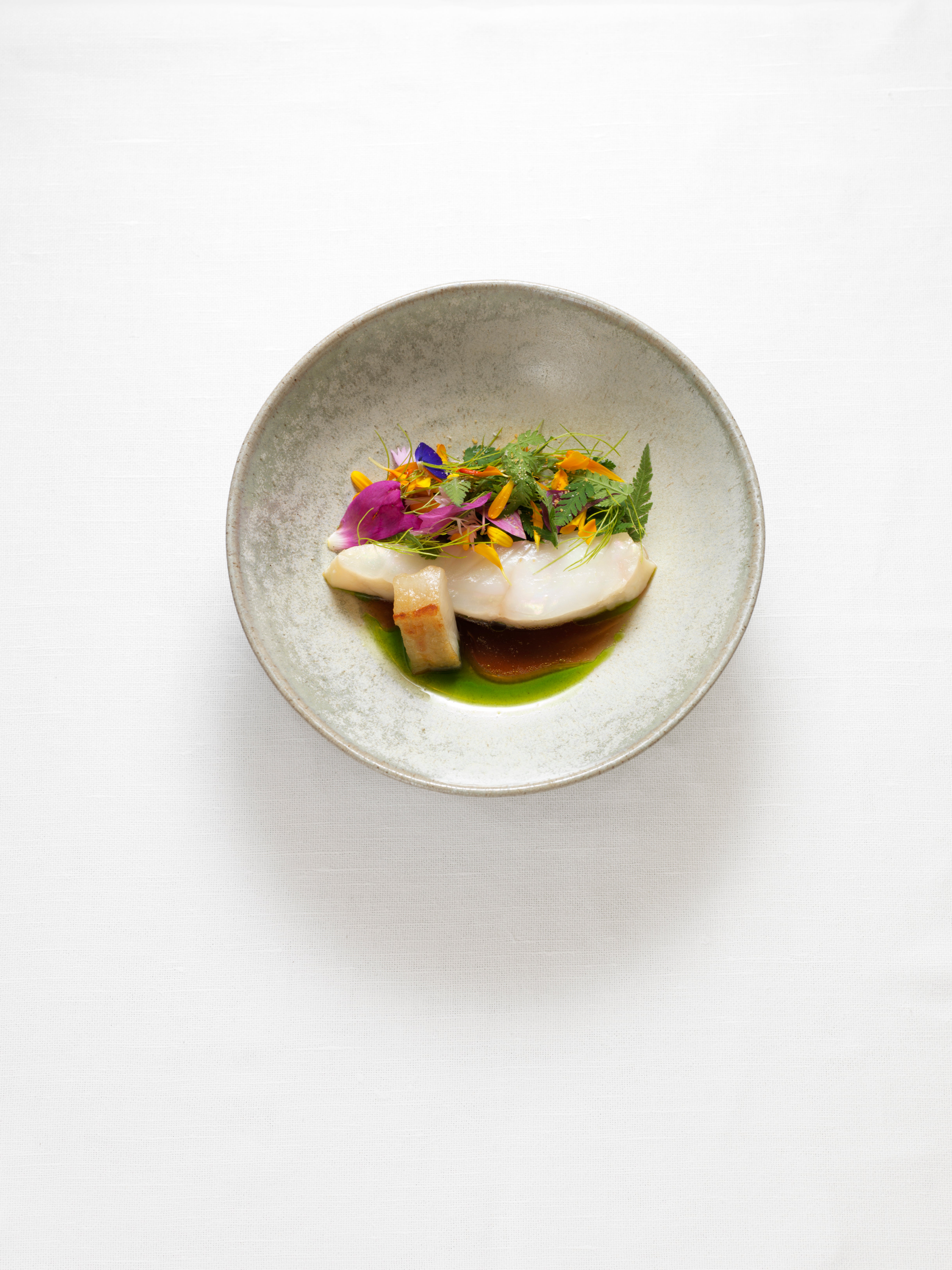 Wild turbot eith flowerbroth and flowers from the garden.jpg