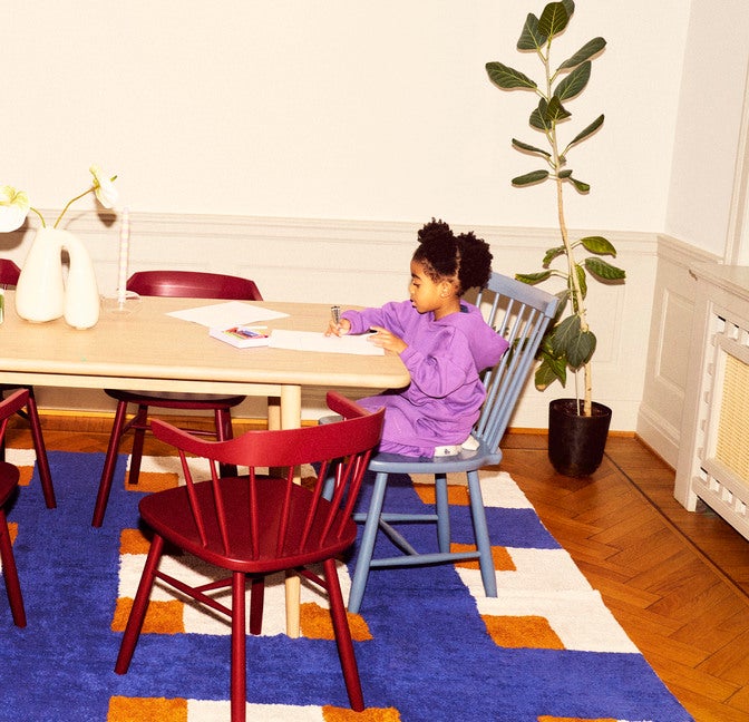 Stolab© Småland Bistro chair birch lingonberry and miss holly table oak bright matt laquer and lilla åland thunder (6).jpg