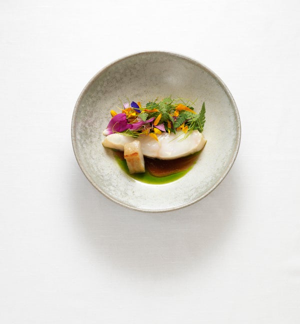 Wild turbot eith flowerbroth and flowers from the garden.jpg